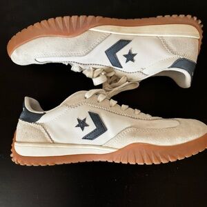 Converse Cream and Navy Sneakers